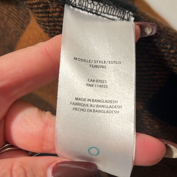 RD STYLE conscious Eldridge Plaid Check Shirt Jacket Shacket Size XS oversized - Picture 7 of 13